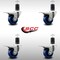Service Caster 3'' SS Solid Poly Swivel 1-5/8'' Expanding Stem Caster Set Total Lock Brake, 4PK SCC-SSEXTTL20S314-SPUS-158-4 - alternate 2